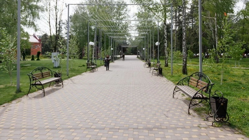 Благоустройство парковой зоны завершили в Курском округе