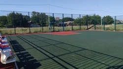 В селе Курского округа практически достроили спортплощадку